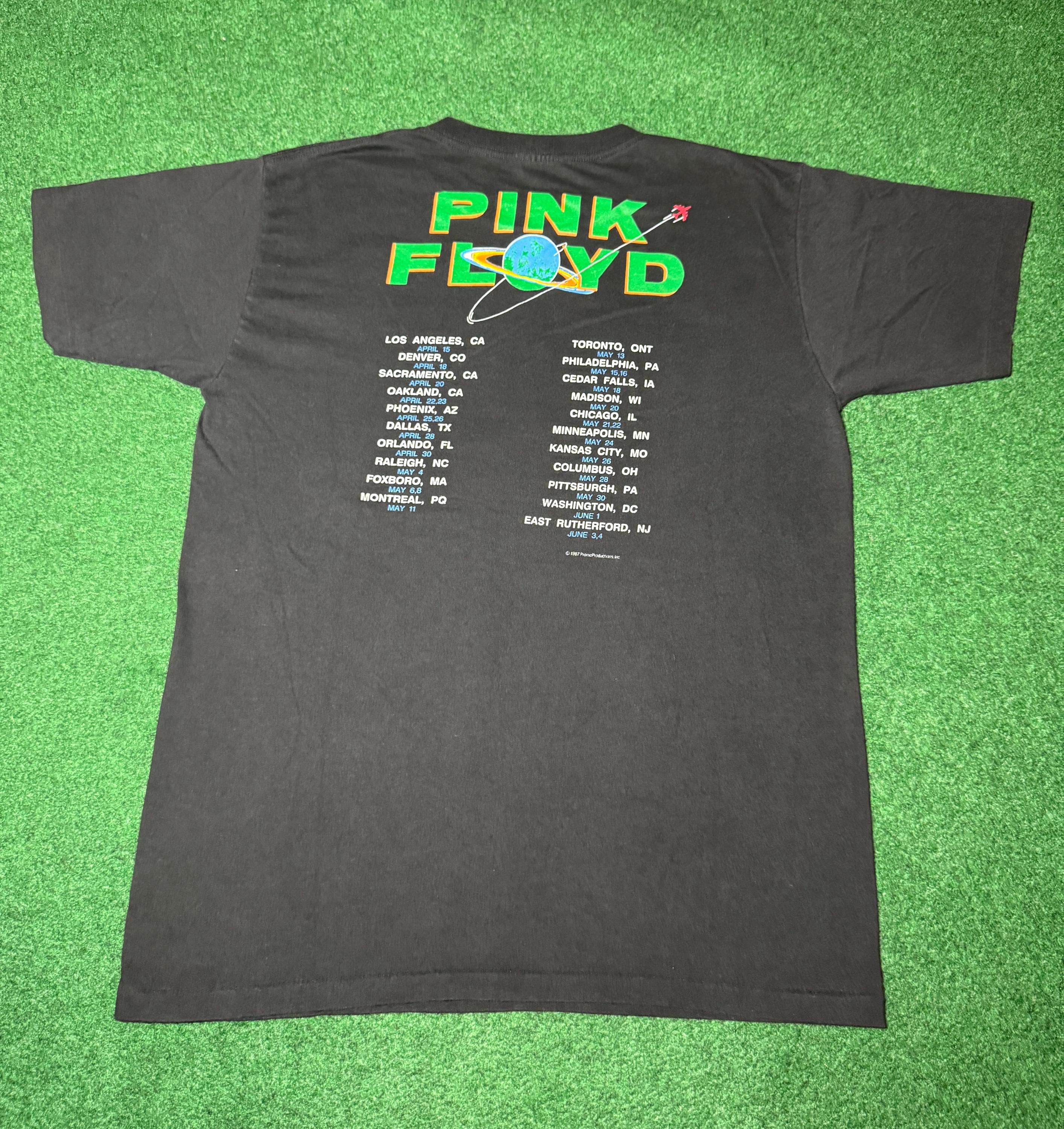 1987 ピンク・フロイド ダークサイド ツアー Tシャツ、アイコニック
