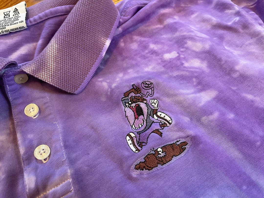 One of a Kind 90s Purple Taz Golf Polo Shirt T-shirt Golfer - Etsy ...