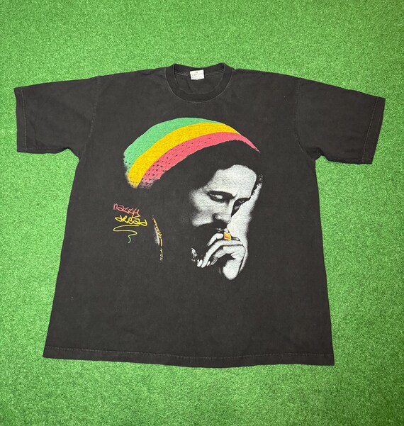 Vintage 90s Bob Marley T-shirt, Ghetto Rap Tee, Natty Dread Reggae