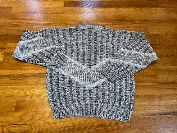 80s geometrical acrylic vintage sweater unique on… - image 5