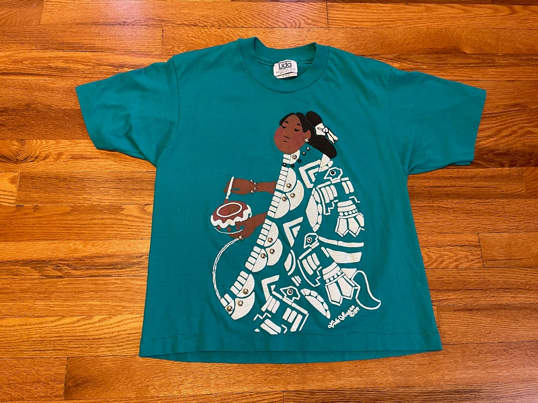 Incredible 80s 1989 Lida Souers Native American Art Vintage T-shirt ...