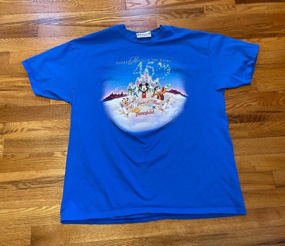 90s Disneyland vintage t-shirt rare 2001 XL blue … - image 1