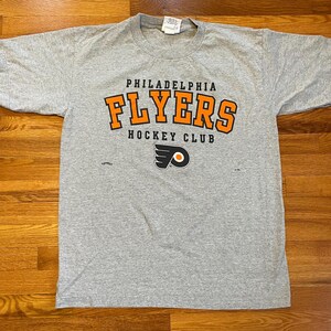 90年代フィラデルフィアフライヤーズヴィンテージTシャツレアNHLホッケーリースポーツXLグレーイーグルス