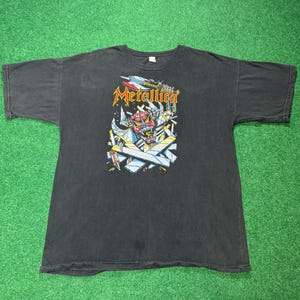 INSANE holy grail 80s Metallica vintage t-shirt rare design heavy metal samurai XL