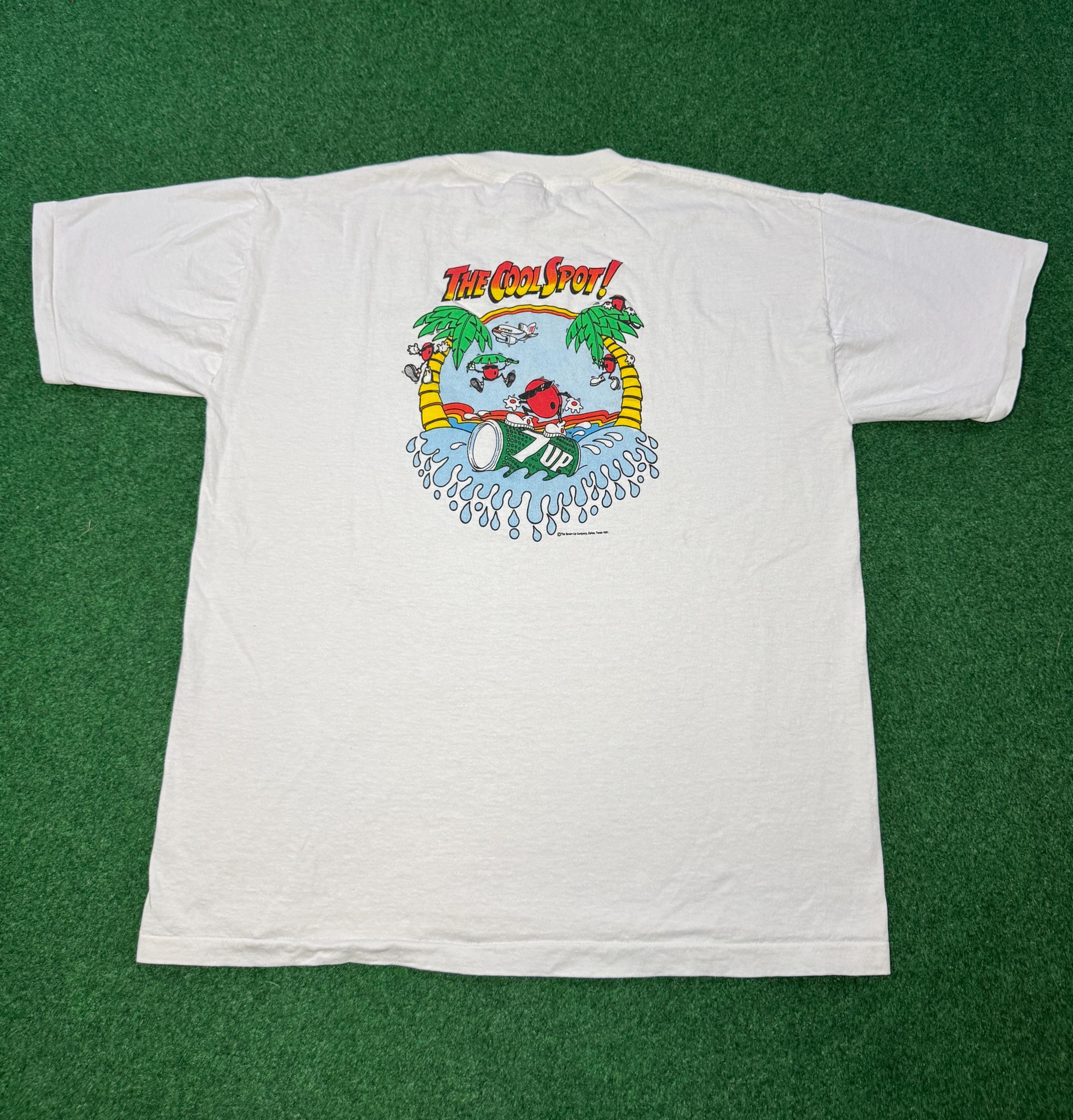 Vintage 1991 7up the Cool Spot T-shirt, 90s Surf Style, XL - Etsy