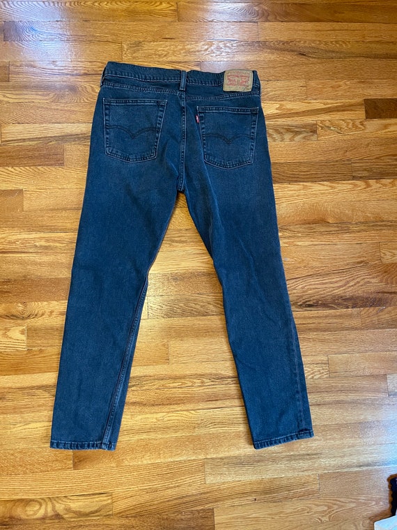 90s Faded black Levi’s jeans pants 510 skinny str… - image 3