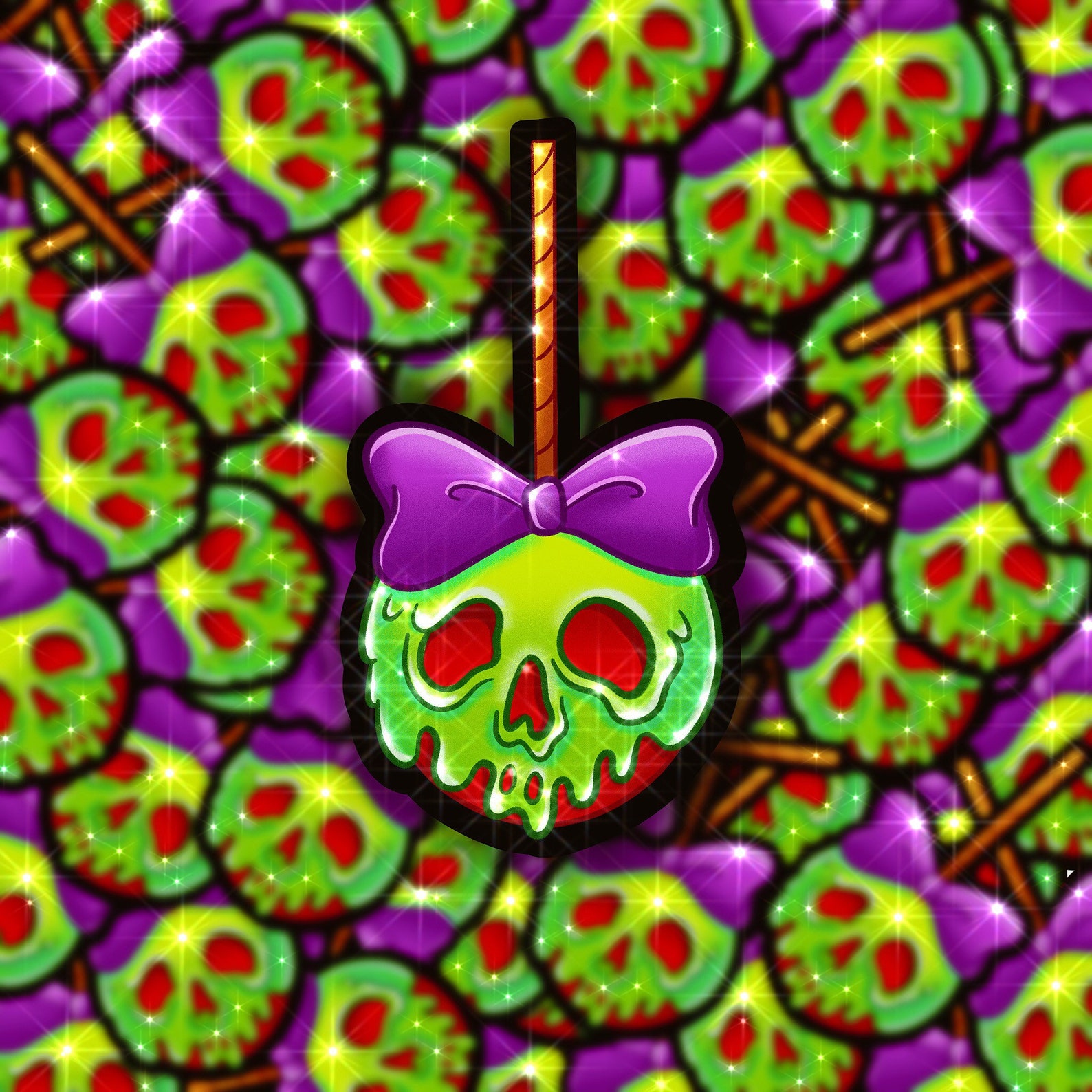 Poison Candy Apple Sticker holographic Etsy