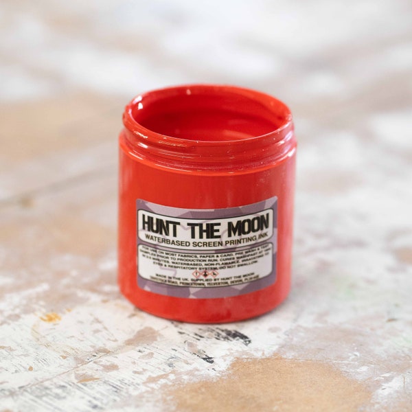 Rocket Red - Eco Waterbased Screen Printing Ink - 100ml, 240ml or 1ltr - Hunt The Moon