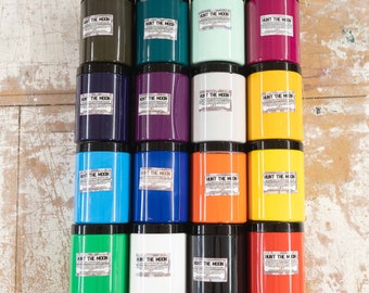 Hunt The Moon Waterbased Fabric Screen Printing Ink Choose Size & Colour (20+ Colours to choose from!) Metallics / Fluros / Process