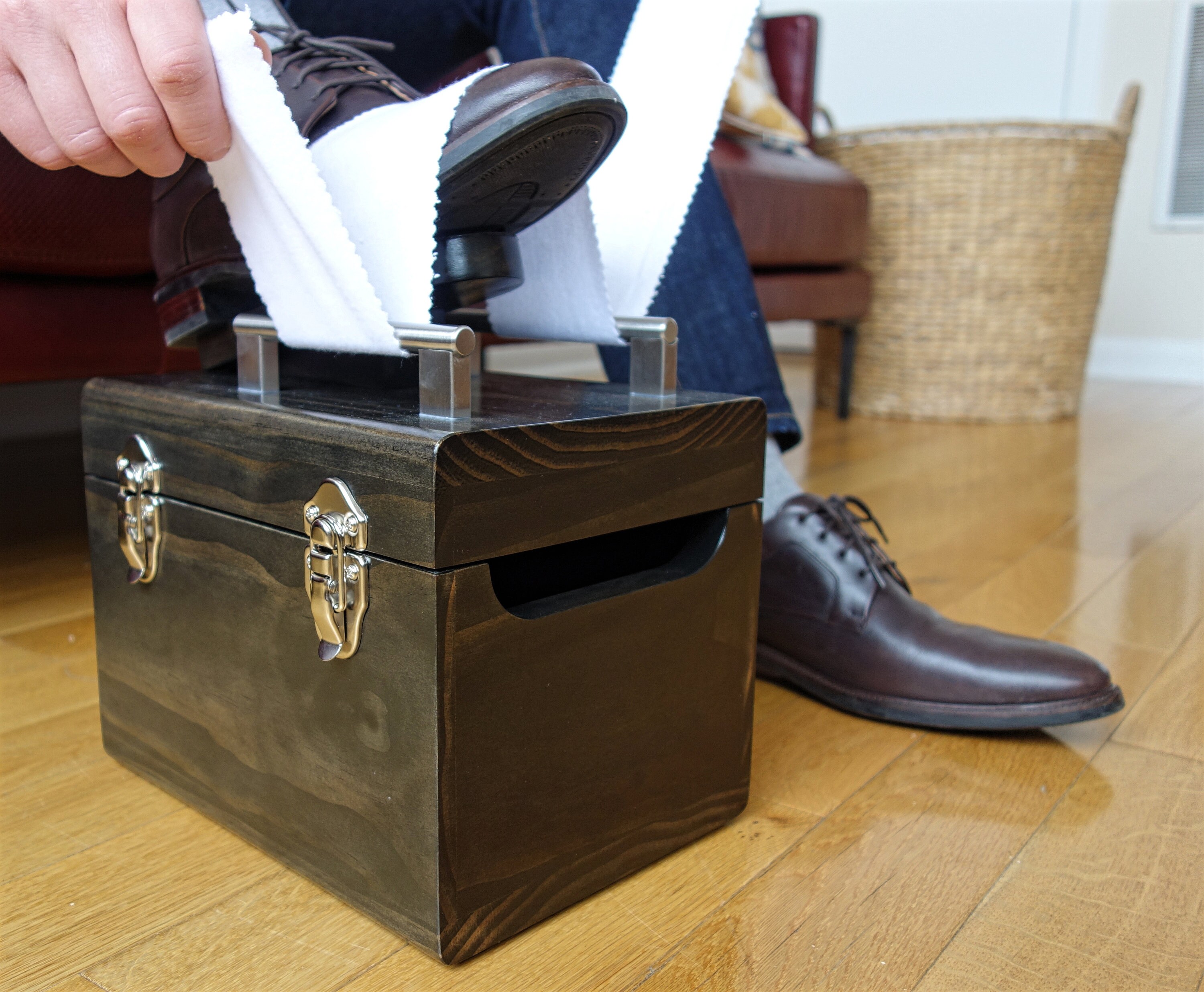 Ebony Executive Shoe Shine Box Etsy Ebony Executive Shoe Shine Box Etsy