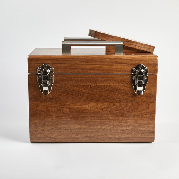 Black Walnut Elite Shoe Shine Box