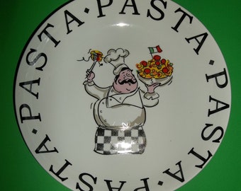 Chef Elect Large 12" Pasta Bowl - Italian Chef Theme - New!