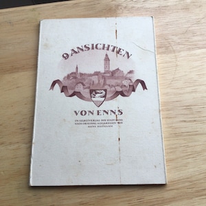 Rare vintage postcard set of Enns Austria