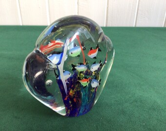 Vintage murano fish aquarium paperweight