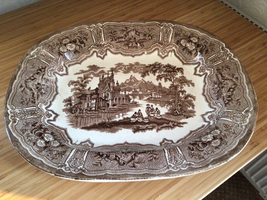 Antique R.C. & Co Glasgow Ironstone Platter Etsy