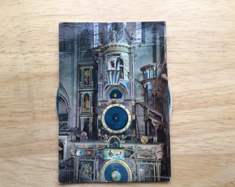 Antique Astronomical clock in Strasbourg postcard