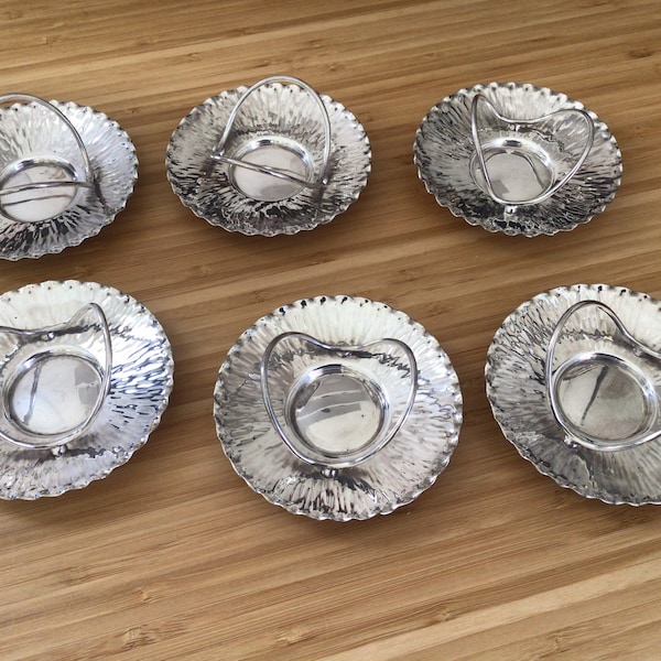 Christopher Dresser Style Silver Plate Napkin Holders