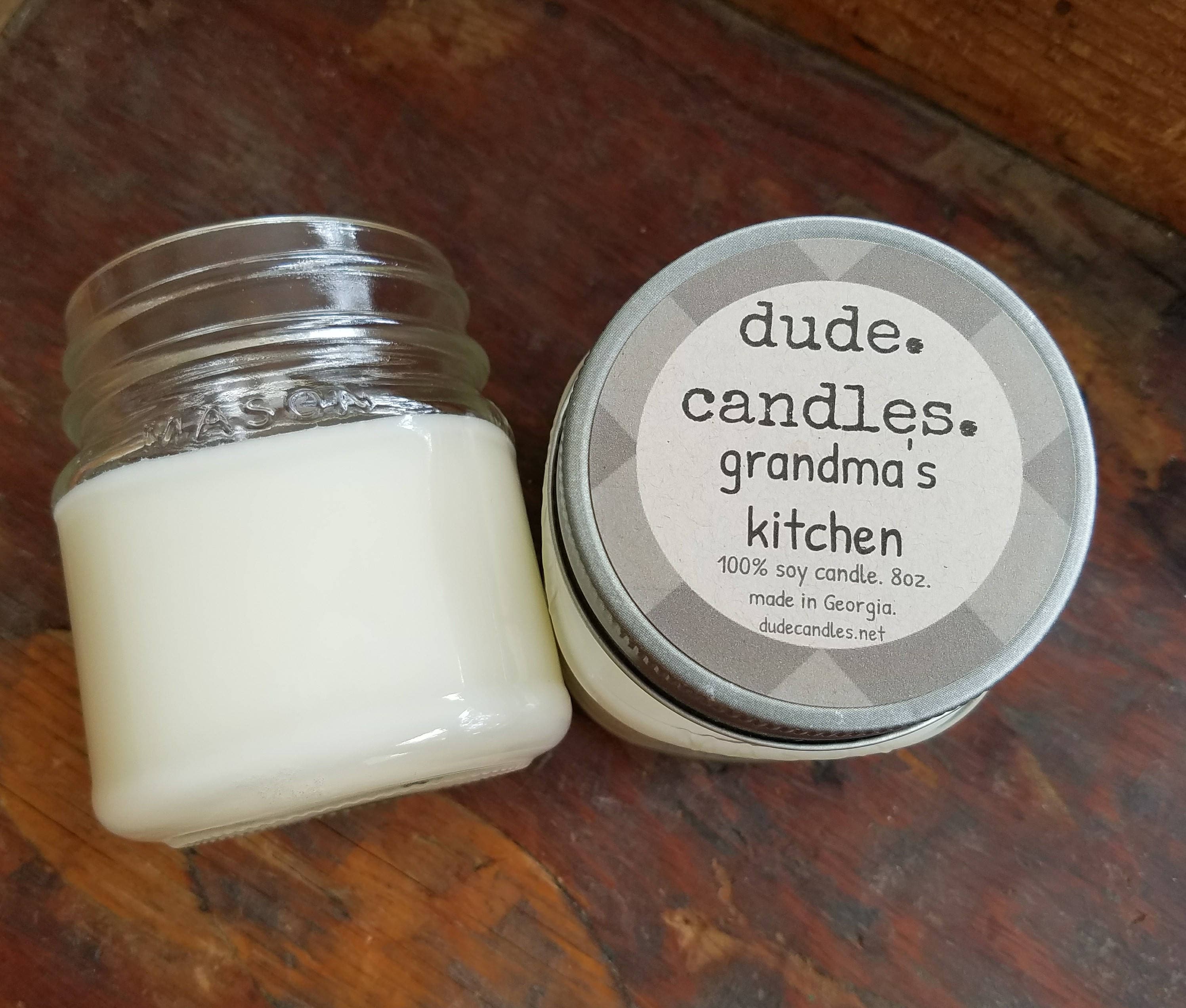 grandma's kitchen candle. 8oz soy candle.
