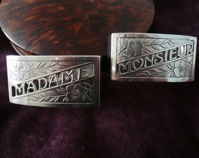 Antique FRENCH NAPKIN RINGS Vintage Silver Plate Napkin Etsy