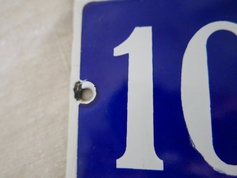 Vintage French House Number 1930/'s. French Enamel Number Plate Enamel House Sign French Enamel House Number 100