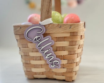 Personalized Easter Basket Tag | Wooden Easter Tag | Easter Basket Bag Tag | Easter Tag For Basket | Basket Tag For Easter | Gift Tag