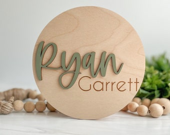Baby Name Announcement Sign | Baby Name Sign For Hospital | Baby Name Reveal | Personalized Baby Name Sign | Sign For Crib | Baby Name Sign