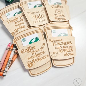 Teacher Gifts | Gifts For A Teachers | Teacher Gift Card Holder | Coffee Gift Card Holder | Back To School Gift | End of School Gift