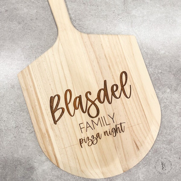 Personalized Wooden Pizza Peel | Custom Pizza Board | Personalized Serving Board | Wedding Gift | Laser Engraved Serving Board | Pizza Night