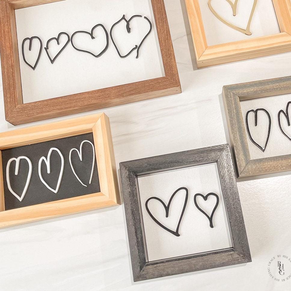 3D Hand-drawn Heart Sign | Custom Hand-drawn Sign | Custom Sign | Your ...