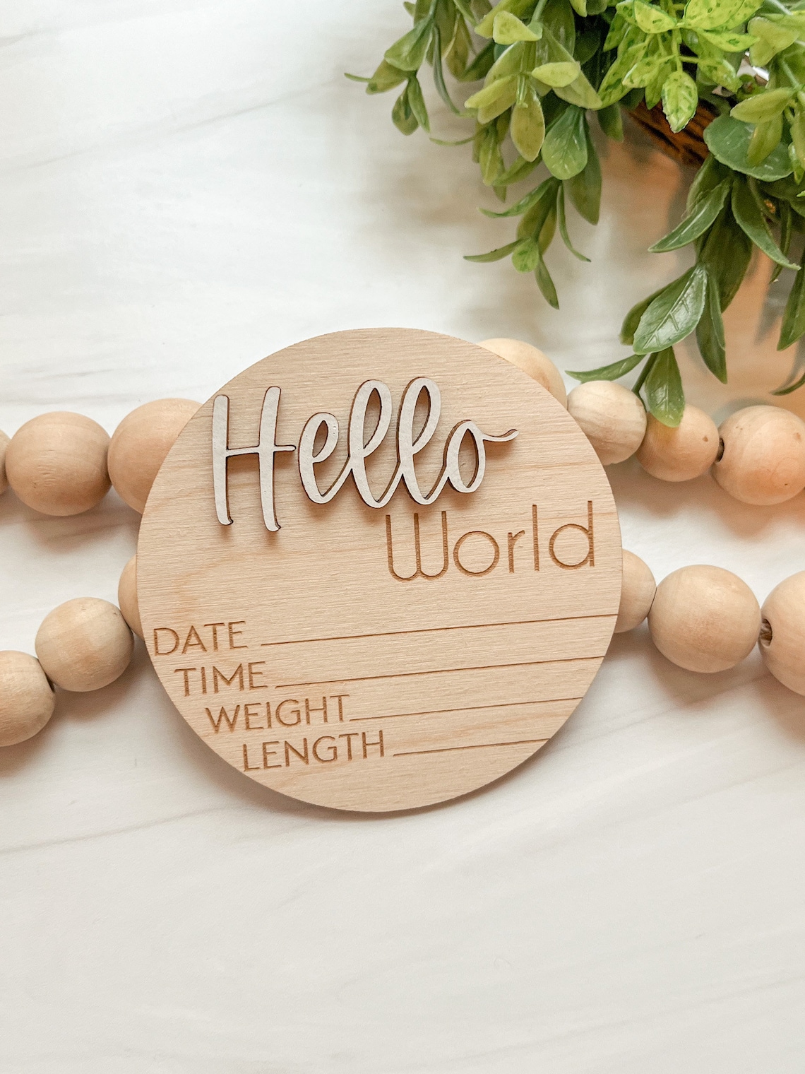 Hello World Baby Announcement Sign Baby Sign for Hospital Etsy