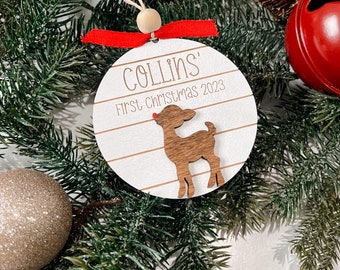 Personalized Baby's First Christmas Ornament | Baby's First Christmas | 2023 Ornament | Personalized Ornament | Baby Christmas Gift