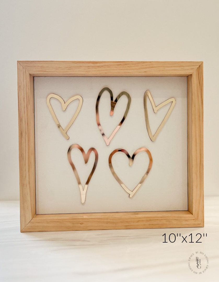 3D Hand-Drawn Heart Sign | Custom Hand-Drawn Sign | Custom Sign | Your Drawing On A Sign | Gift For Loved One | Personalized Gift