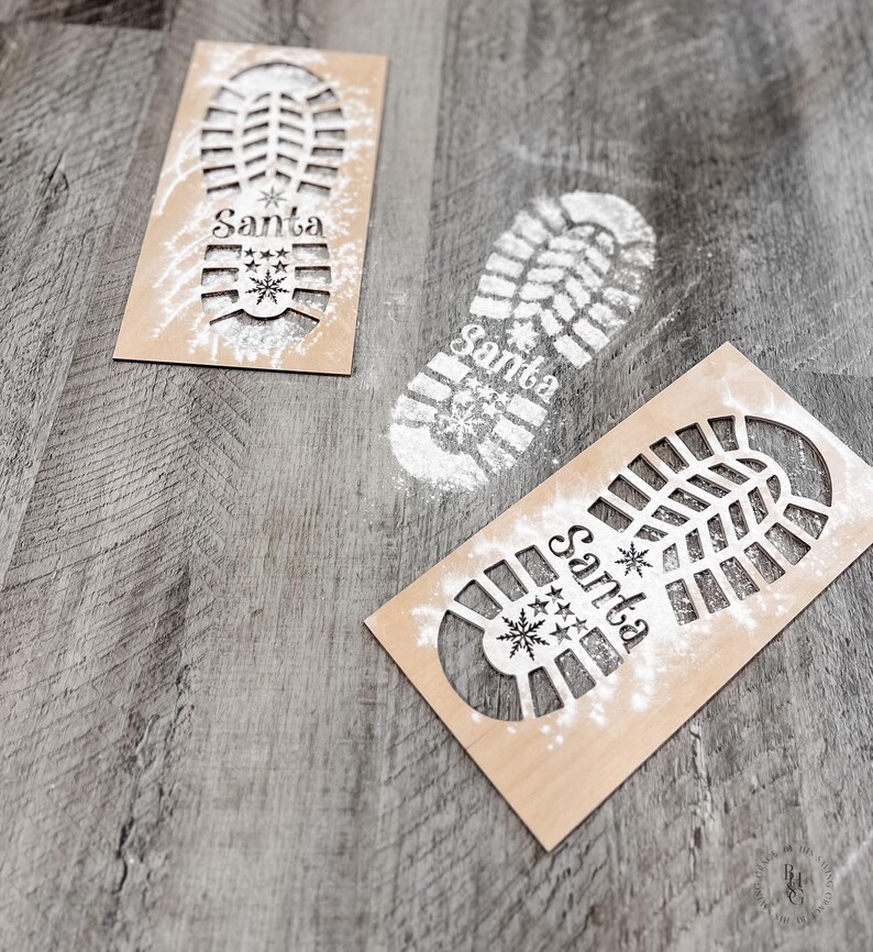 Reusable Santa Boot Print Santas Footprint Outline of Santa's Footprint