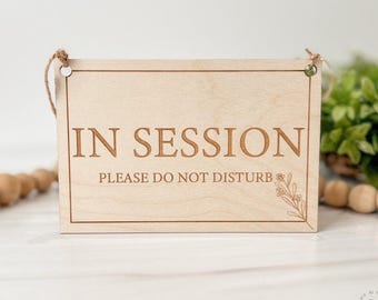 Double-Sided Door Sign For Therapist | In Session Sign | Welcome Please Come In Sign | Door Sign For Counselor | Please Do Not Disturb Sign