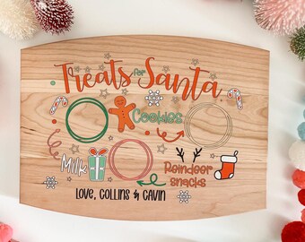 Double-Sided Easter and Christmas Serving Board | Personalized Christmas Board | Personalized Easter Board | Easter Bunny| Cookies for Santa