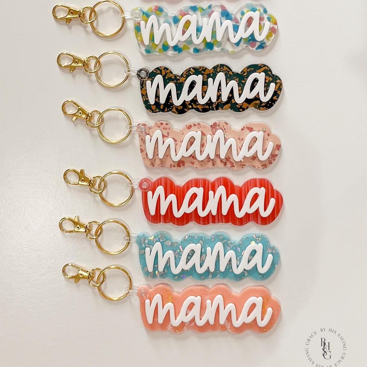 Mama Acrylic Keychain | Keychain for Bag | Mother's Day Gift