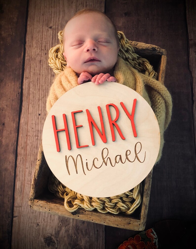 Baby Name Announcement Sign Baby Name Sign for Hospital Etsy