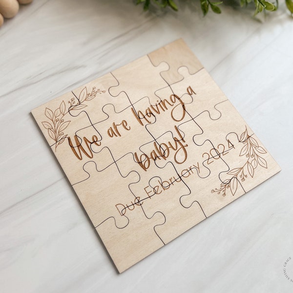 Pregnancy Announcement Puzzle  | We're Having A Baby | Baby Announcement | Jigsaw Puzzle | Sign To Announce Pregnancy | Baby On The Way