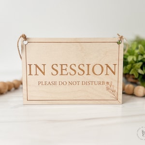 Double-Sided Door Sign For Therapist | In Session Sign | Welcome Please Come In Sign | Door Sign For Counselor | Please Do Not Disturb Sign