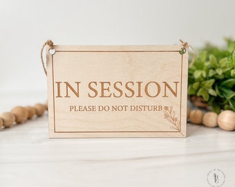 Double-Sided Door Sign For Therapist | In Session Sign | Welcome Please Come In Sign | Door Sign For Counselor | Please Do Not Disturb Sign