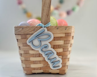 Personalized Easter Basket Tag | Wooden Easter Tag | Easter Basket Bag Tag | Easter Tag For Basket | Basket Tag For Easter | Gift Tag