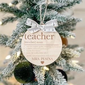 Personalized Teacher Ornament | Personalized Teacher Ornament | Coach Definition Ornament | Teacher Definition | Teacher Gift | Coach Gift