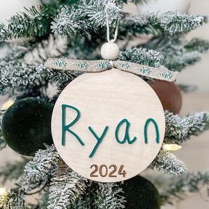 Your Child&#39;s Handwritten Name On An Ornament | Kids Ornament | Your Actual Handwriting | 2025 Kids Ornament| Kids Handwriting On An Ornament