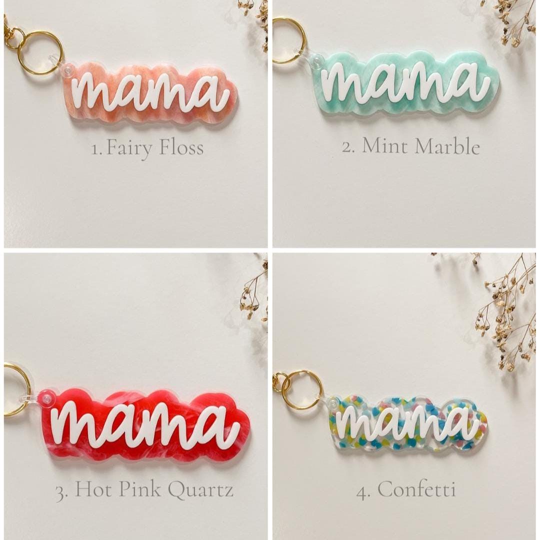 Mama Acrylic Keychain | Keychain for Bag | Mother's Day Gift