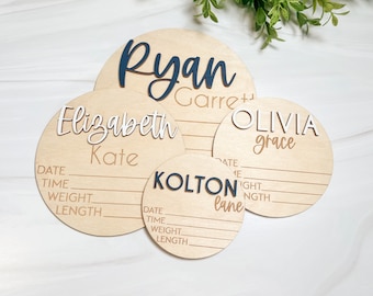 Baby Announcement Sign With Birth Stats | Wood Sign for Name Reveal | Baby Name Reveal | Personalized Baby Name Sign | Sign For Hospital