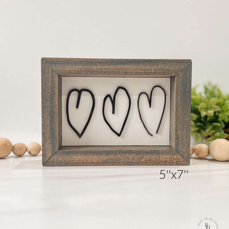 3D Hand-drawn Heart Sign | Custom Hand-drawn Sign | Custom Sign | Your ...