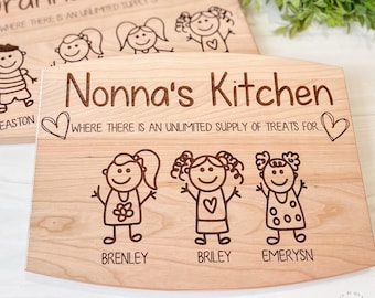 Personalized Mother's Day Cutting Board  For Grandma | Mother's Day Gift For Grandma | Gift for Mom & Grandma | Personalized Cutting Board