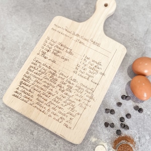 Handwritten Recipe Cutting Board | Recipe On Cutting Board | Recipe Engraved On Cutting Board | Cutting Board With Recipe Engraved | Gift
