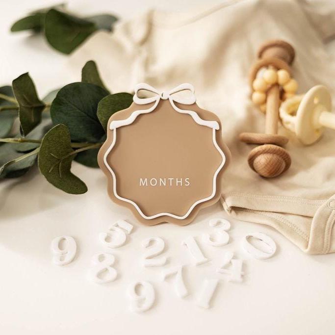 Interchangeable Acrylic Bow Monthly Milestone Markers | Matching Birth ...