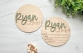 Baby Announcement Sign With Birth Stats | Matching Name Plate | Wood Sign for Name Reveal | Personalized Baby Name Sign | Sign For Hospital
